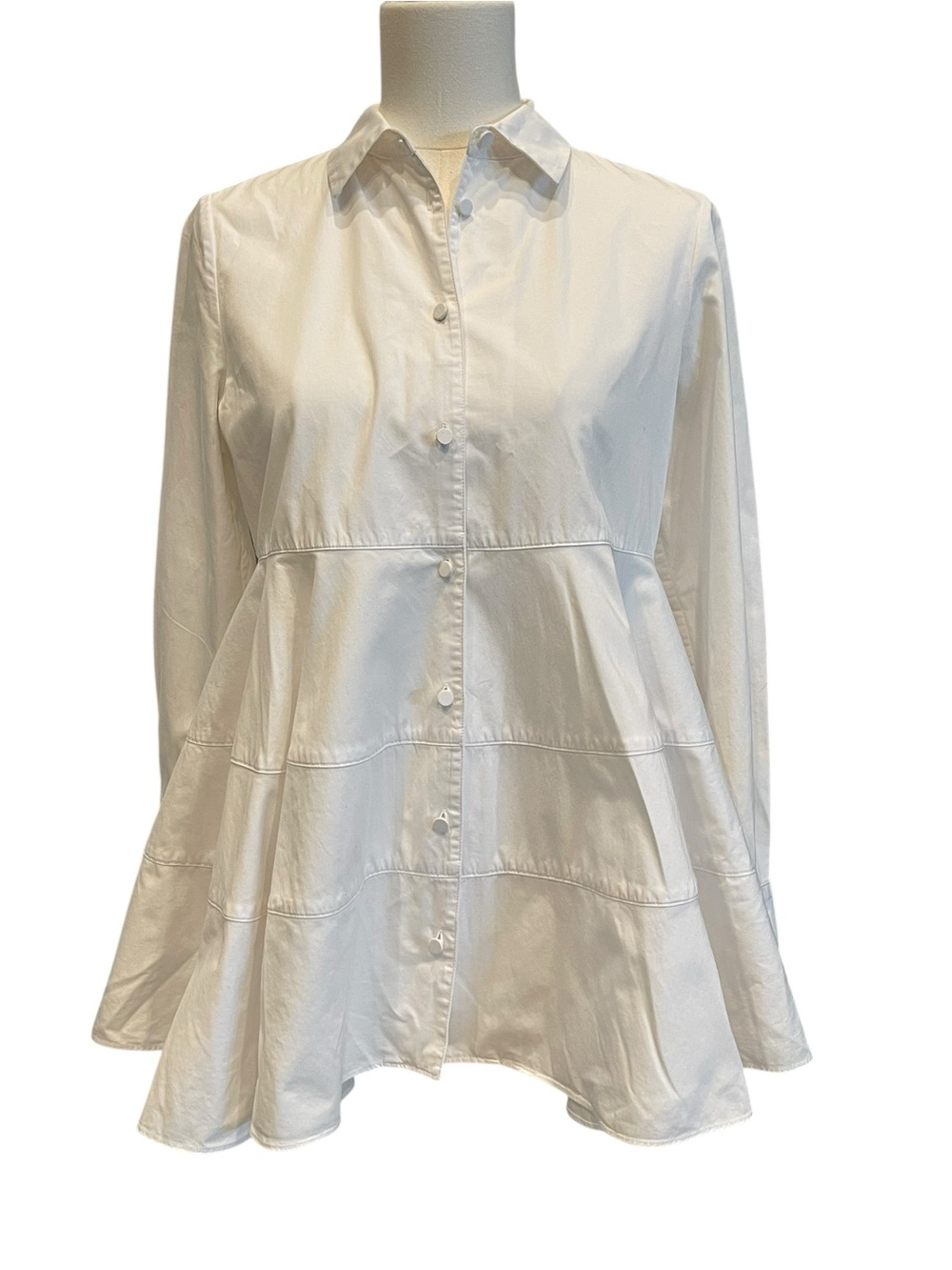 CO Poplin Peplum Shirt Sz:S